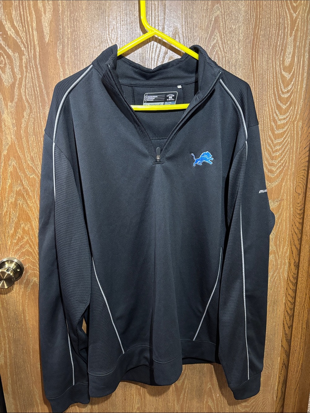 Cutter & Buck Black Quarter-Zip Performance Pullover with Blue Logo